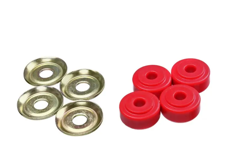 Energy Suspension Red Shock Tower Bushing Set 7/8in Nipple 3/8in ID 1-1/4in OD Worldwide Shipping