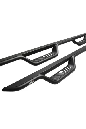 Westin 19-22 Chevrolet Silverado / GMC Sierra Crew Cab Outlaw Nerf Step Bars - Textured Black Money Back Guarantee