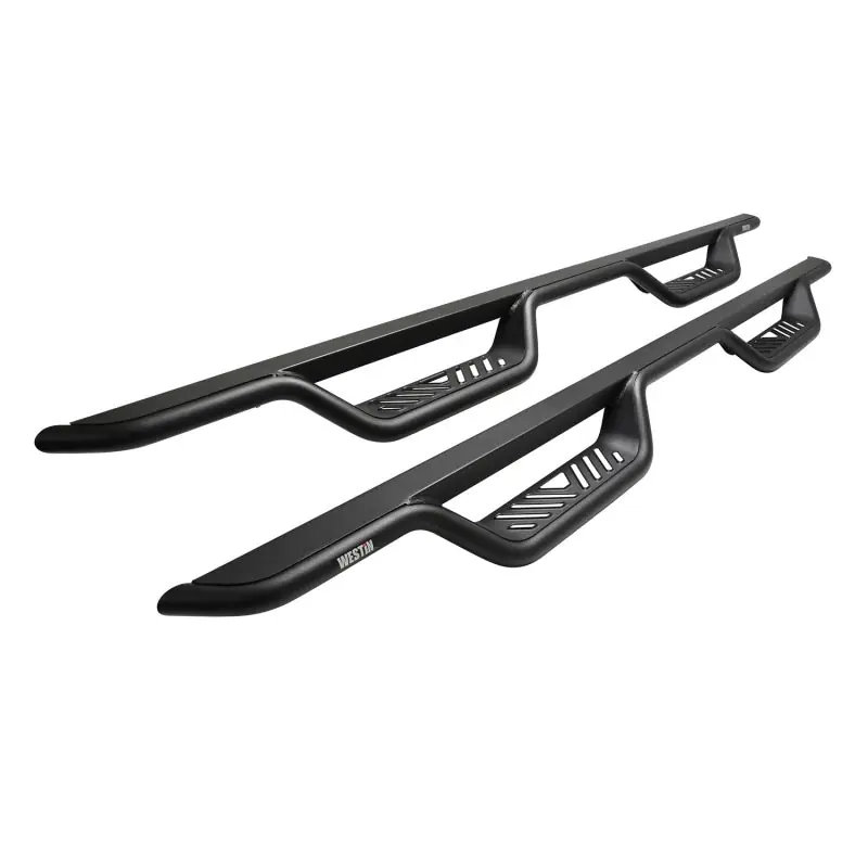Westin 19-22 Chevrolet Silverado / GMC Sierra Crew Cab Outlaw Nerf Step Bars - Textured Black Money Back Guarantee