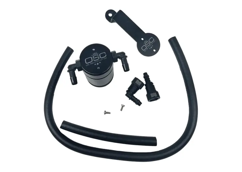 Instant Buy J&L 05-10 Ford Mustang GT/Bullitt/Saleen Passenger Side Oil Separator 3.0 - Black Anodized