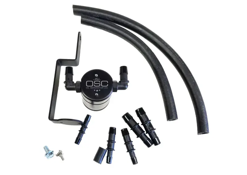 Weekend Sale J&L 99-04 Ford Mustang GT Passenger Side Oil Separator 3.0 - Black Anodized