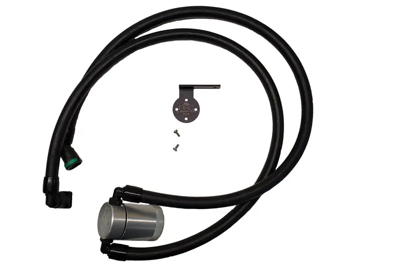 J&L 2021-2025 Ford F-150 3.5L Passenger Side Oil Separator 3.0 - Clear Anodized Fresh Stock