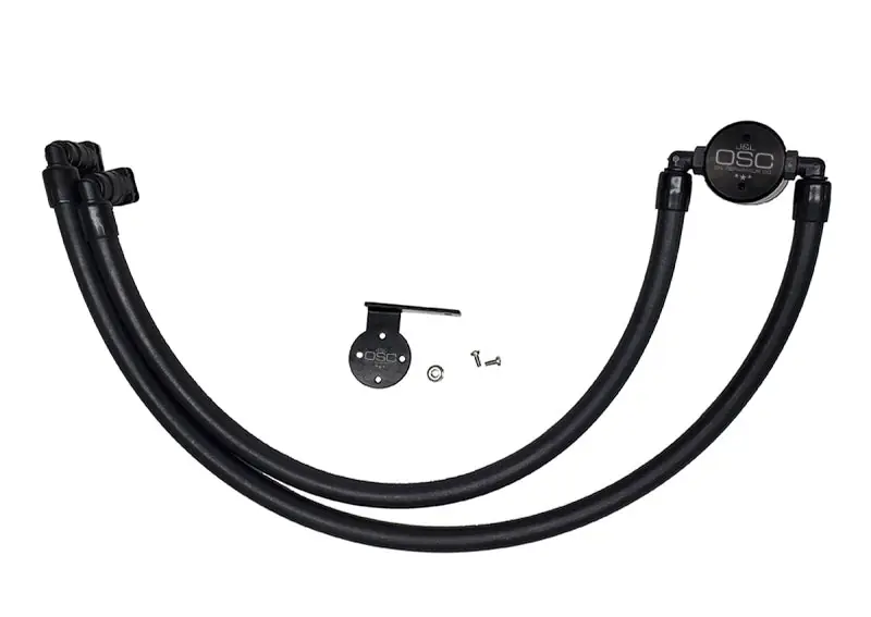 Best Choice J&L 17-22 Ford F-250 6.2L/7.3L Passenger Side Oil Separator 3.0 - Black Anodized