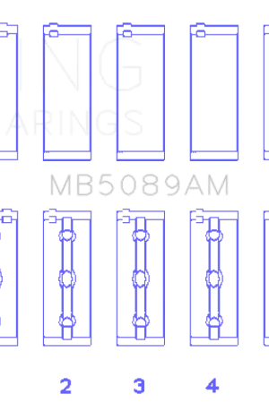 Viral King Engine Bearings Toyota 1RZ Crankshaft Main Bearing Set - Size STD
