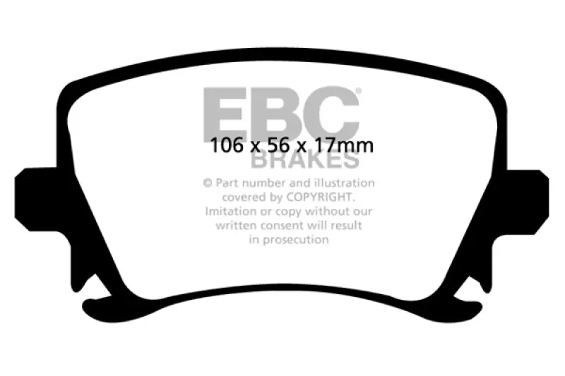 Instant Buy EBC 06-13 Audi A3 2.0 Turbo (Girling rear caliper) Ultimax2 Rear Brake Pads