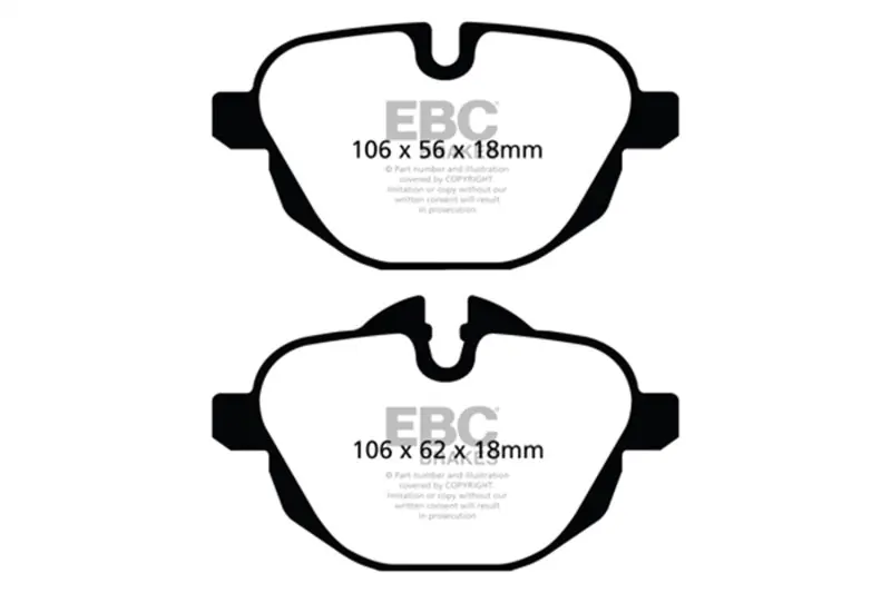Trusted Brand EBC 11+ BMW X3 2.0 Turbo (F25) Ultimax2 Rear Brake Pads