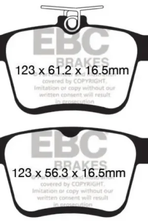 Seasonal Sale EBC 2014+ Audi A3 1.8 Turbo (w/Electronic Parking Brake) Ultimax2 Rear Brake Pads