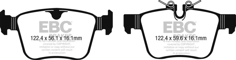 Secure Checkout EBC 2016+ Jaguar F-Pace 2.0L TD (180) Ultimax2 Rear Brake Pads