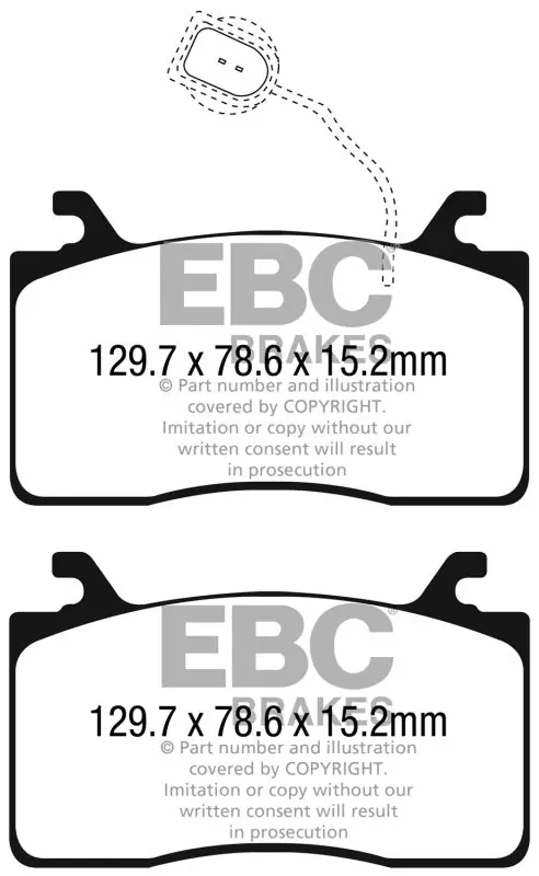 EBC 17-18 Alfa Romeo Giulia Ultimax OEM Replacement Front Brake Pads New Release