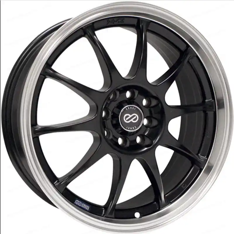 Enkei J10 16x7 4x100/108 42mm Offset 72.62mm Bore Dia Matte Black w/ Machined Lip Wheel Holiday Sale