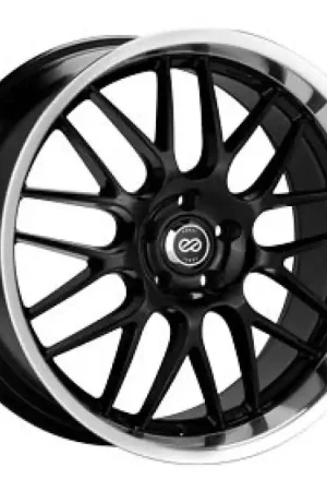 Sale Enkei Lusso 18x7.5 42mm Offset 5x114.3 Bolt Pattern 72.6 Bore Black w/ Machined Lip Wheel