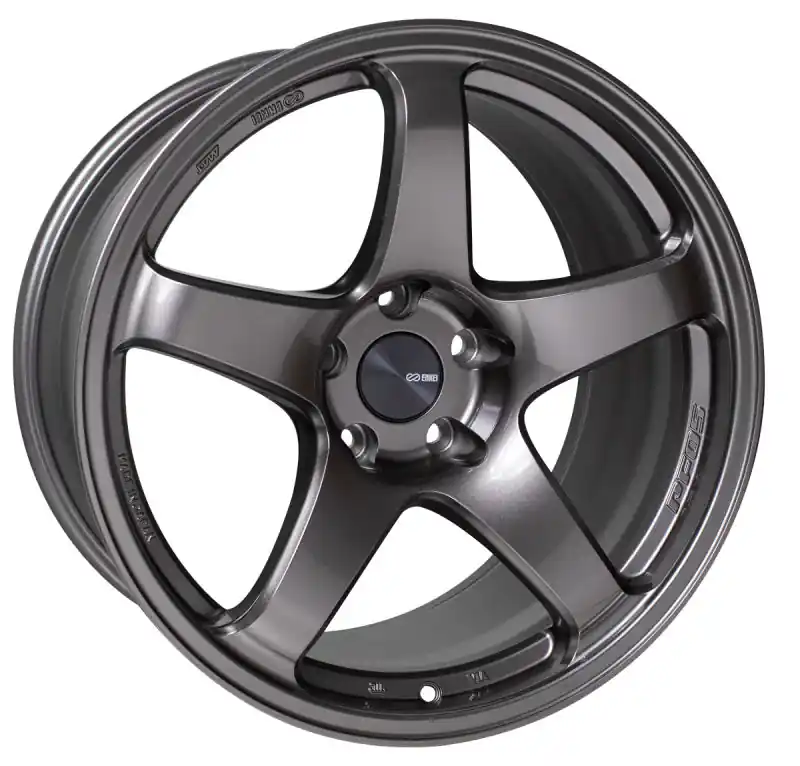 Genuine Enkei PF05 17x8 5x114.3 35mm Offset 75mm Bore Dark Silver Wheel