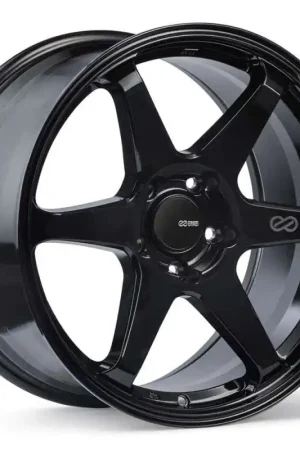 Enkei T6R 18x9.5 45mm Offset 5x120 Bolt Pattern 72.6 Bore Gloss Black Wheel Viral