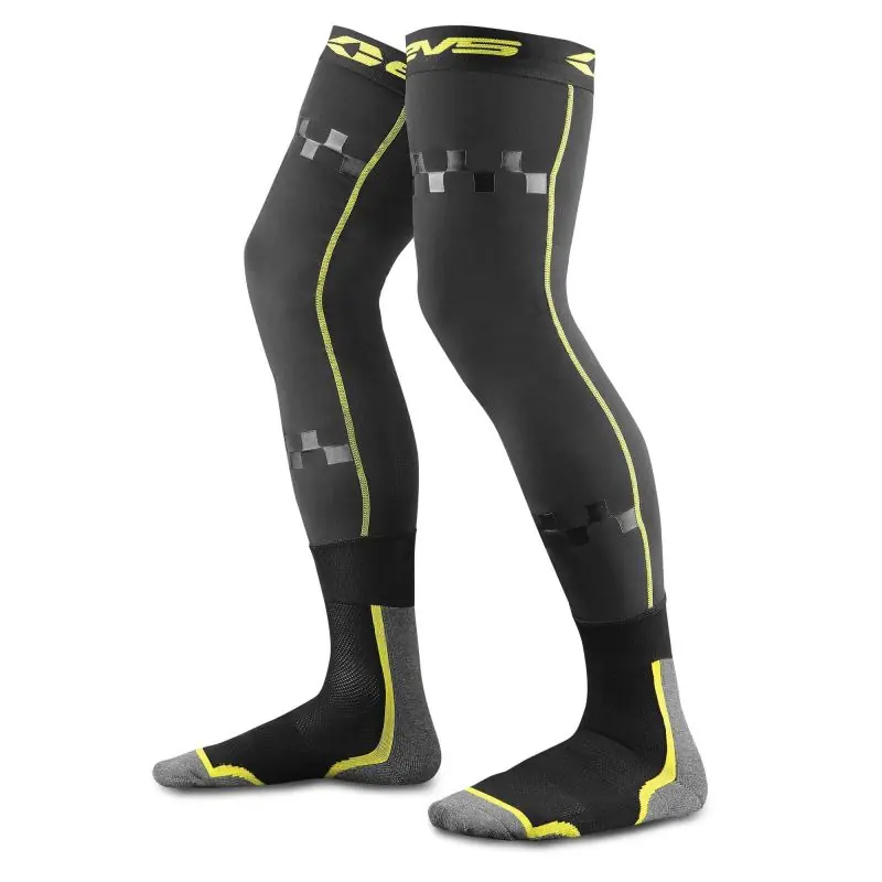 EVS Fusion Sock Combo Black/Hiviz - Small/Medium Top Rated