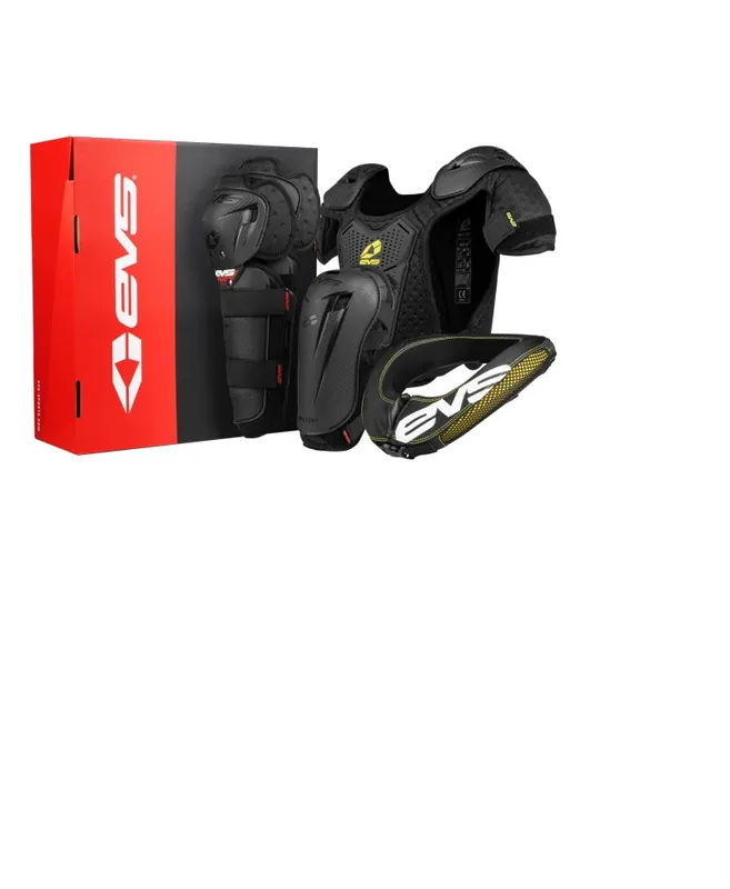 EVS Slam Combo(Option Knee/ Option Elbow/ R2 Collar/ Bantam Deflector) Black - Mini Buy Today