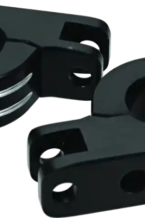 Get Yours Bikers Choice Black Billet Highway Peg Mounts for 1.25 Inch Engine Guard Universal Custom Pr