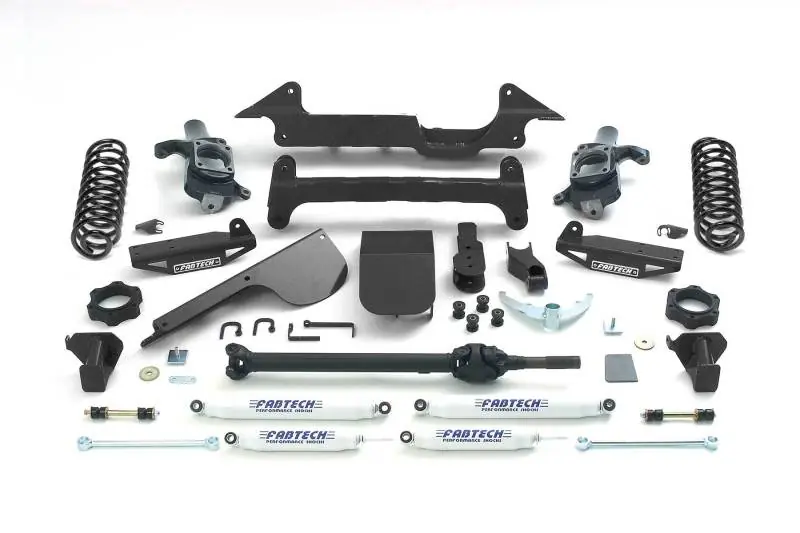 Free Shipping Fabtech 03-08 Hummer H2 Suv/Sut 4WD w/Rr Coil Springs 6in Perf Sys w/Perf Shks