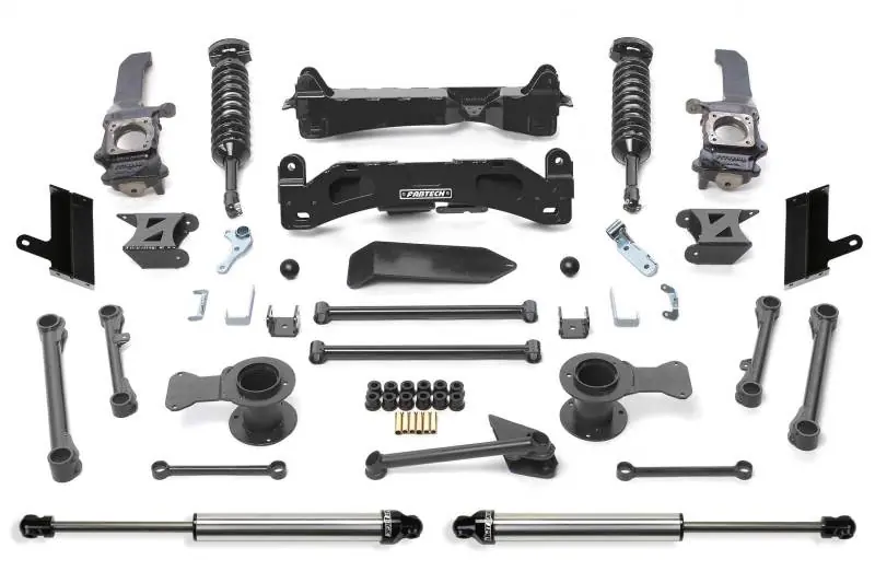 Fabtech 2015-21 Toyota 4Runner 4WD 6in Perf Sys w/Dl 2.5C/O & 2.25 Viral