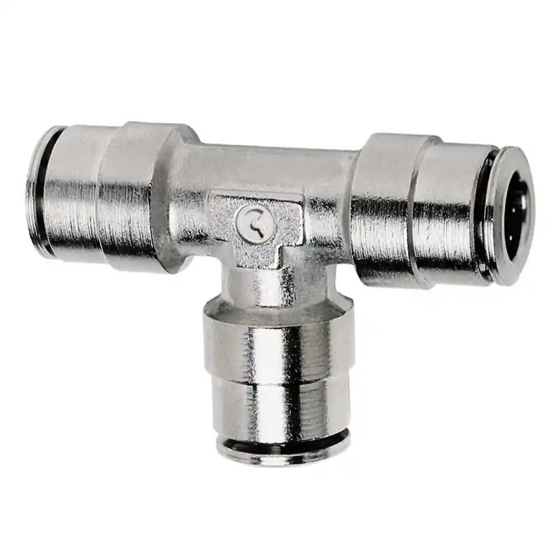 Firestone Union Tee 1/4in. Nickel Push-Lock Air Fitting - Single (WR17603461) Direct From Manufacturer