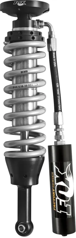 In Demand Fox 05+ Tacoma w/UCA 2.5 Factory Series 4.94in. Remote Res. Coilover Set / Mid-Travel - Black/Zinc