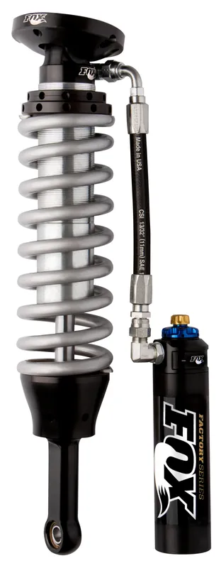 Crafted Fox 05+ Tacoma w/UCA 2.5 Factory Series 4.94in. Remote Res. Coilover Shock w/DSC Adj. - Black/Zinc