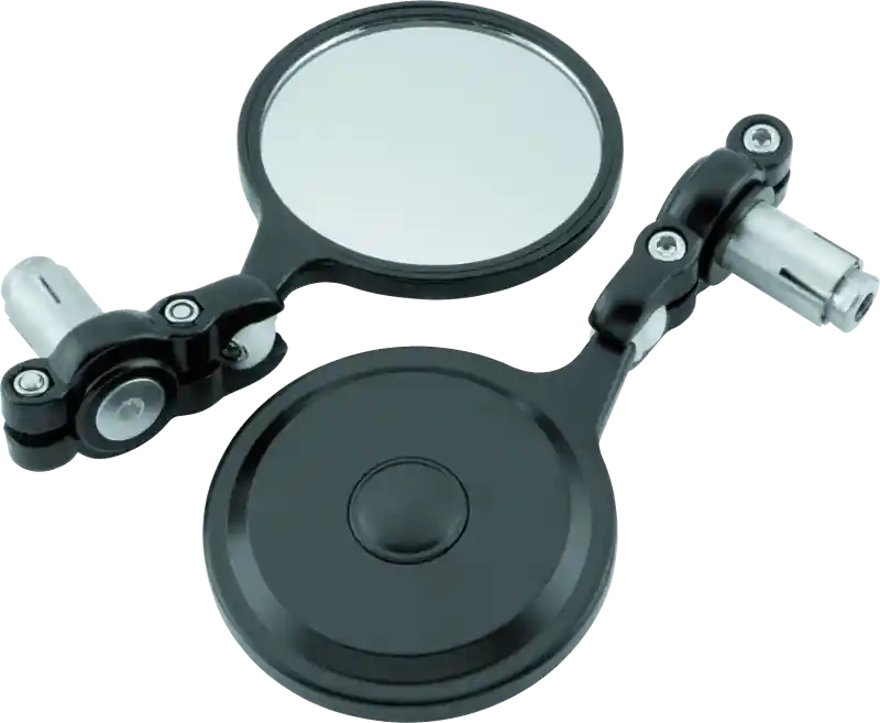 BikeMaster Barend Mirror Folding 7/18in Handlebars - Pair - Black Time-Limited