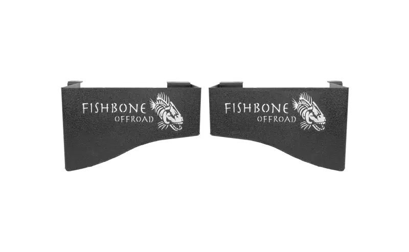 Free Returns Fishbone Offroad 07-18 Jeep Wrangler JK 4 DR WheelWell Storage Bin - Black Textured Powdercoat Steel