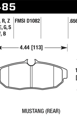 Hawk 08-09 Mustang Bullitt/05-10 & 12-13 Mustang GT/05-13 Mustang V6 Blue 9012 Race Rear Brake Pads One Day Deal