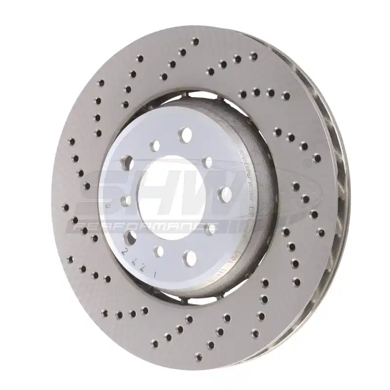 SHW 01-06 BMW M3 3.2L Left Front Drilled Lightweight Brake Rotor (European Model) (34112282801) Buy Direct