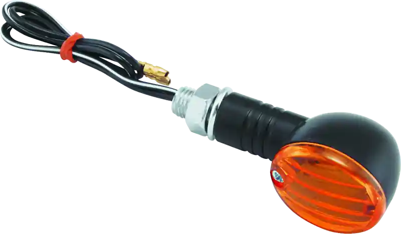 BikeMaster Ministalk Marker Light Round - Black/Amber Last Chance