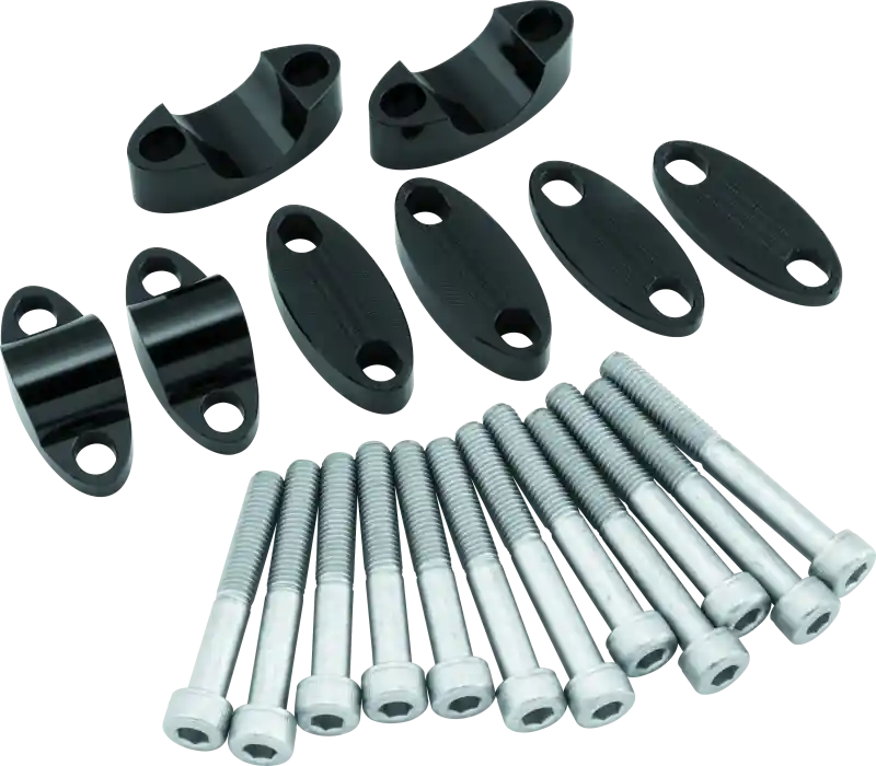 BikeMaster Aluminum Handlebar Risers 1-1/8in - Black Special Offer