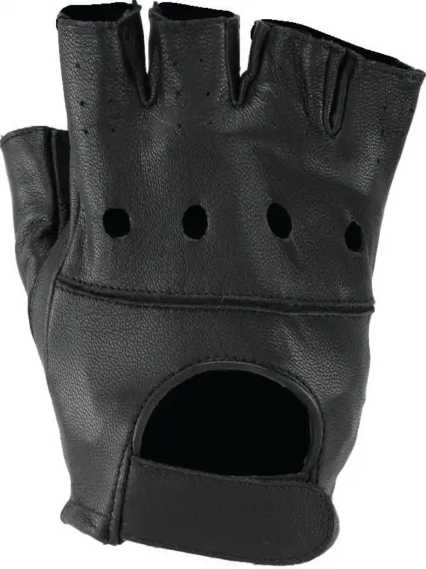 Kuryakyn Leather By River Road Hollister Shorty Gloves Black - 3XL Warranty Included