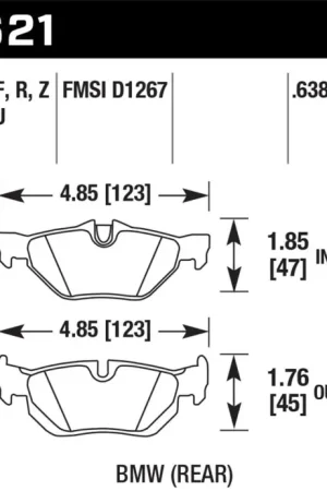 Hawk 08-11 BMW 128i / 10 BMW 323i / 07-11 BMW 328i / 07-11 BMW 328XI HPS Street Rear Brake Pads Weekend Sale