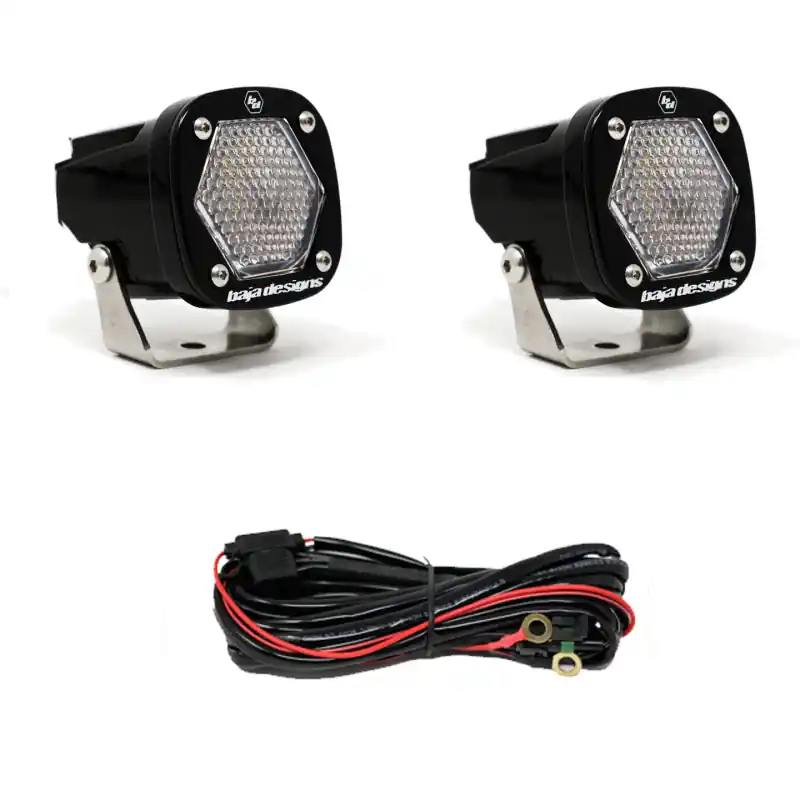 Latest Baja Designs S1 Work/Scene LED Light w/ Mounting Bracket Pair