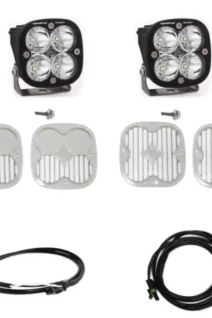 Top Rated Baja Designs 2021+ Ford Bronco A Piller Light Kit Squadron Sport Spot w/Upfitter