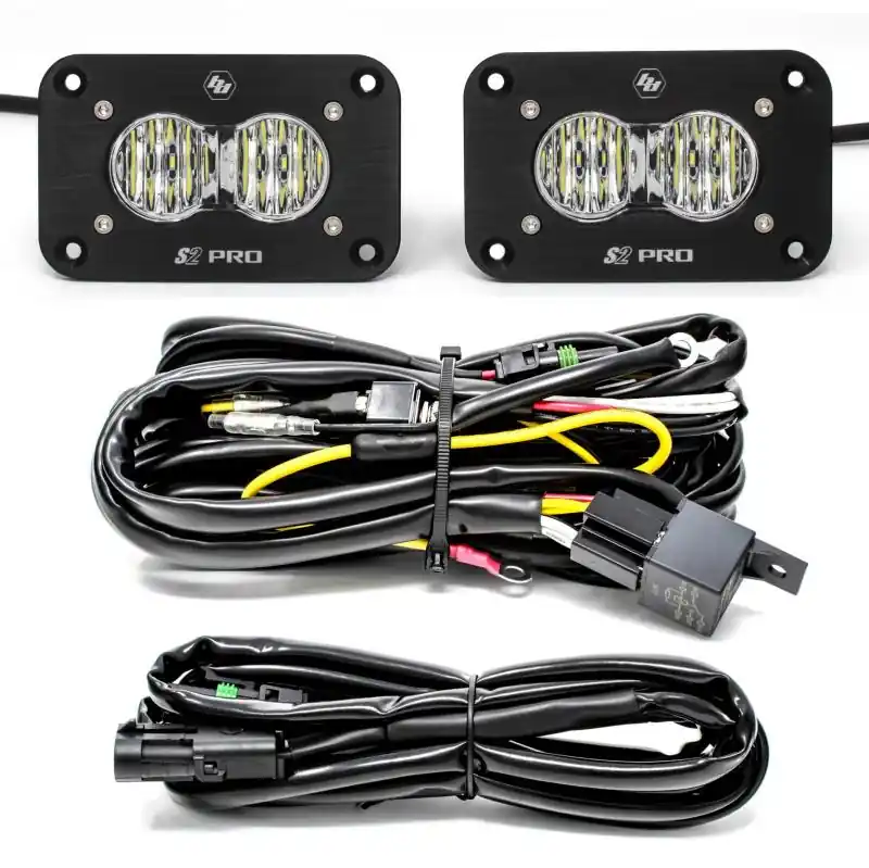 Baja Designs S2 Pro Wide Cornering Pair Flush Mount LED Light Pod Kit Final Sale