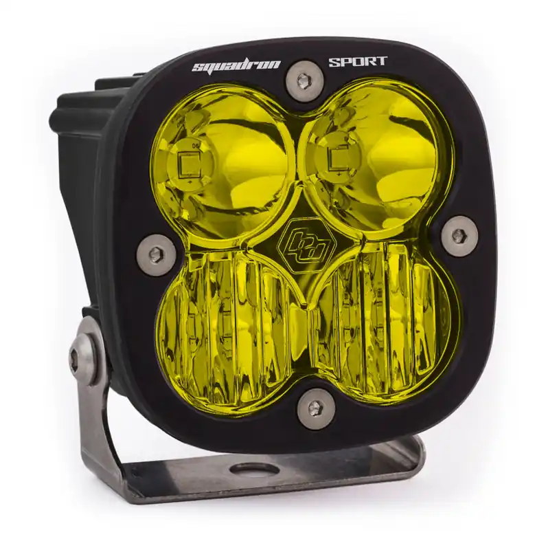 Baja Designs Squadron Sport Driving/Combo Pattern Black LED Light Pod - Amber Professional Grade