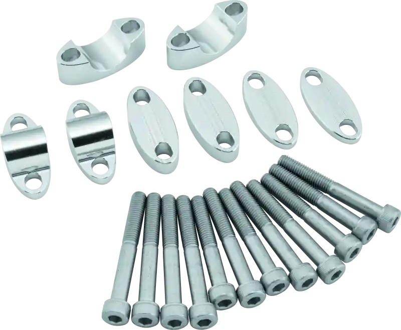 BikeMaster Aluminum Handlebar Risers 1-1/8in - Silver Time-Limited