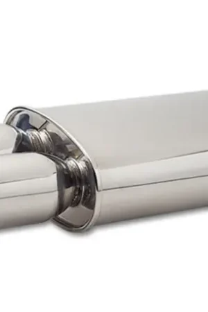 Vibrant StreetPower Oval Muffler w/ Dual 3.5in Round Tips Straight Cut Beveled Edge 2.5in inlet I.D. Seasonal Sale