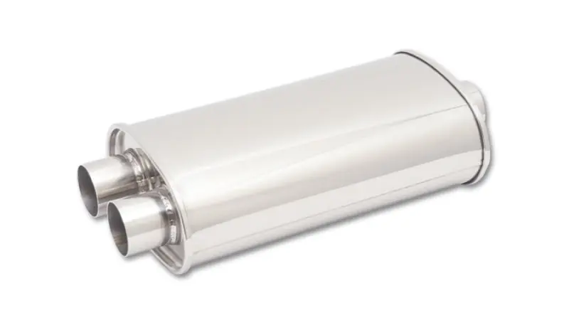 Vibrant StreetPower Oval Muff 5in x 9in x 15in long body 3in in I.D. x dual 2.5in out Center-Dual Shop Now