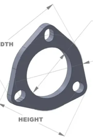 Bargain Vibrant 3-Bolt T304 SS Exhaust Flange (3in I.D.)