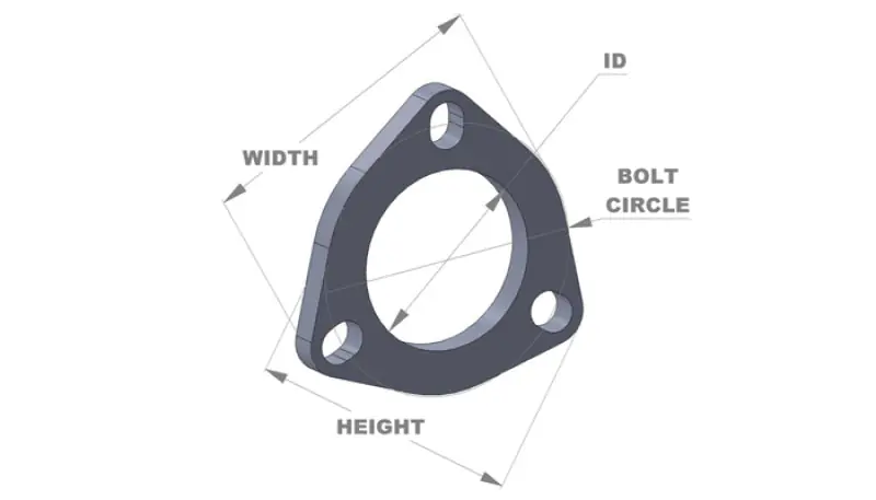 Bargain Vibrant 3-Bolt T304 SS Exhaust Flange (3in I.D.)
