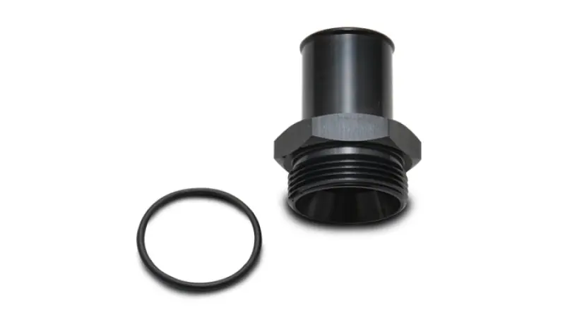 Viral Vibrant 1.25in Hose Barb to 16 ORB Male w/ O-Ring - Black Anodized Aluminum