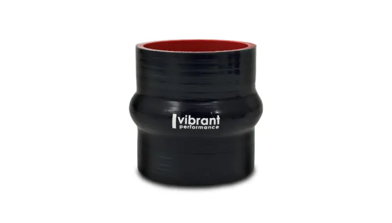 While Supplies Last Vibrant 4 Ply Reinforced Silicone Hump Hose Connector - 2.5in I.D. x 3in long (BLACK)
