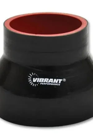 Wholesale Vibrant 4 Ply Reinforced Silicone Transition Connector - 2in I.D. x 2.5in I.D. x 3in long (BLACK)