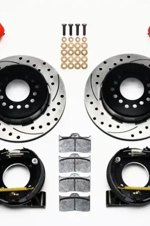 Bulk Order Wilwood Forged Dynalite P/S Park Brake Kit Drilled Red Chevy C-10 2.42 Offset 5-lug