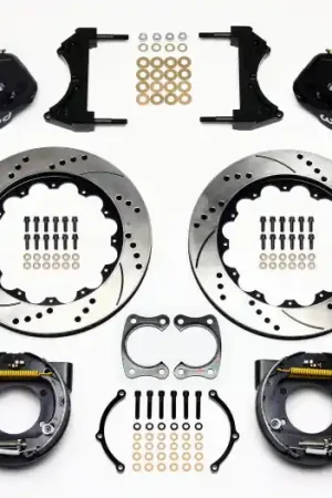 Hot Deal Wilwood AERO4 Rear P-Brake Kit 14.00in Drilled Big Ford New Style 2.50in Offset