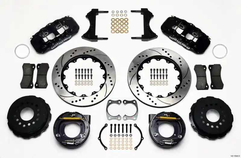 Hot Deal Wilwood AERO4 Rear P-Brake Kit 14.00in Drilled Big Ford New Style 2.50in Offset