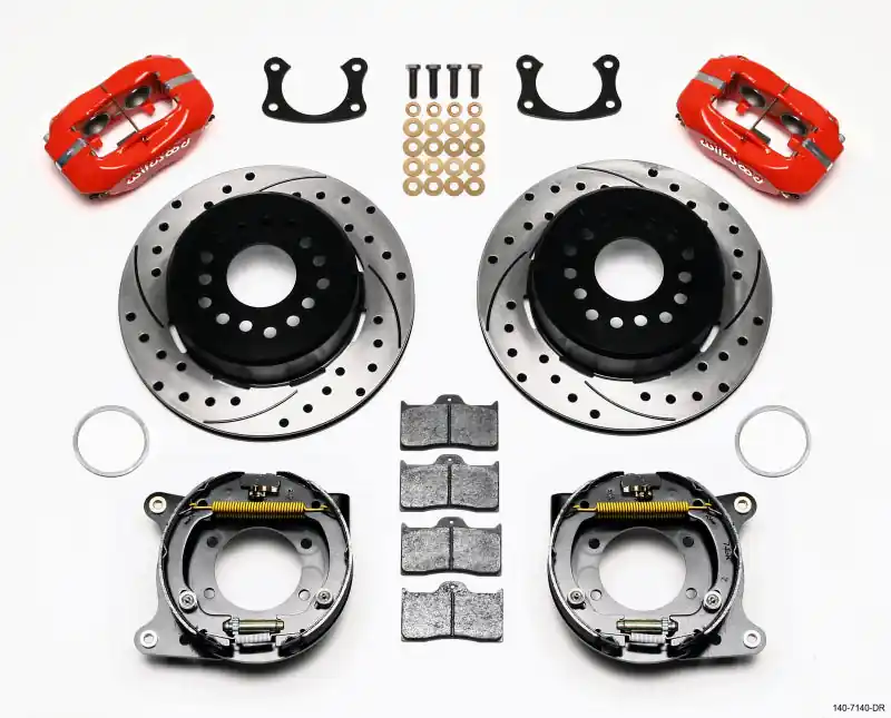 Don’t Miss Out Wilwood Forged Dynalite P/S P-B Kit Drilled-Red New Big Ford 2.50in Offset