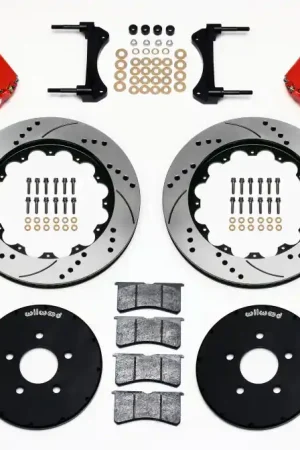 Brand New Wilwood Narrow Superlite 6R Front Hat Kit 14.00in Drill Red 1994-2004 Mustang